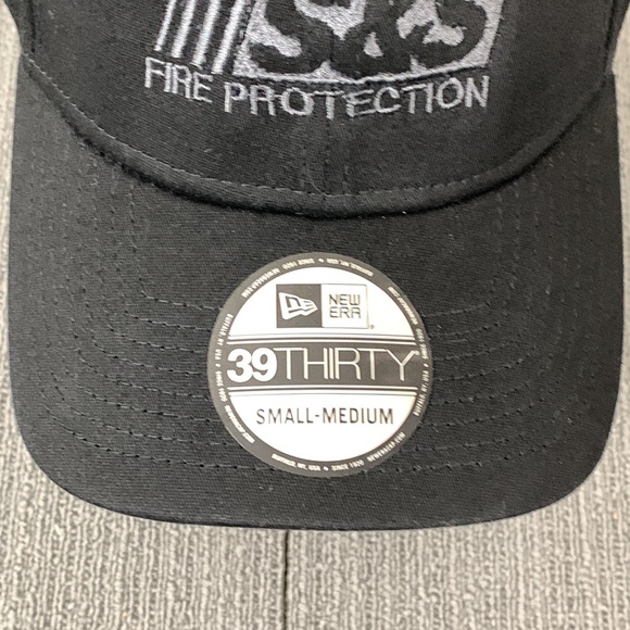 S&S Fire Protection New Era 39Thirty Fitted Hat Mens Size S/M Black Stretch Cap - Picture 5 of 15